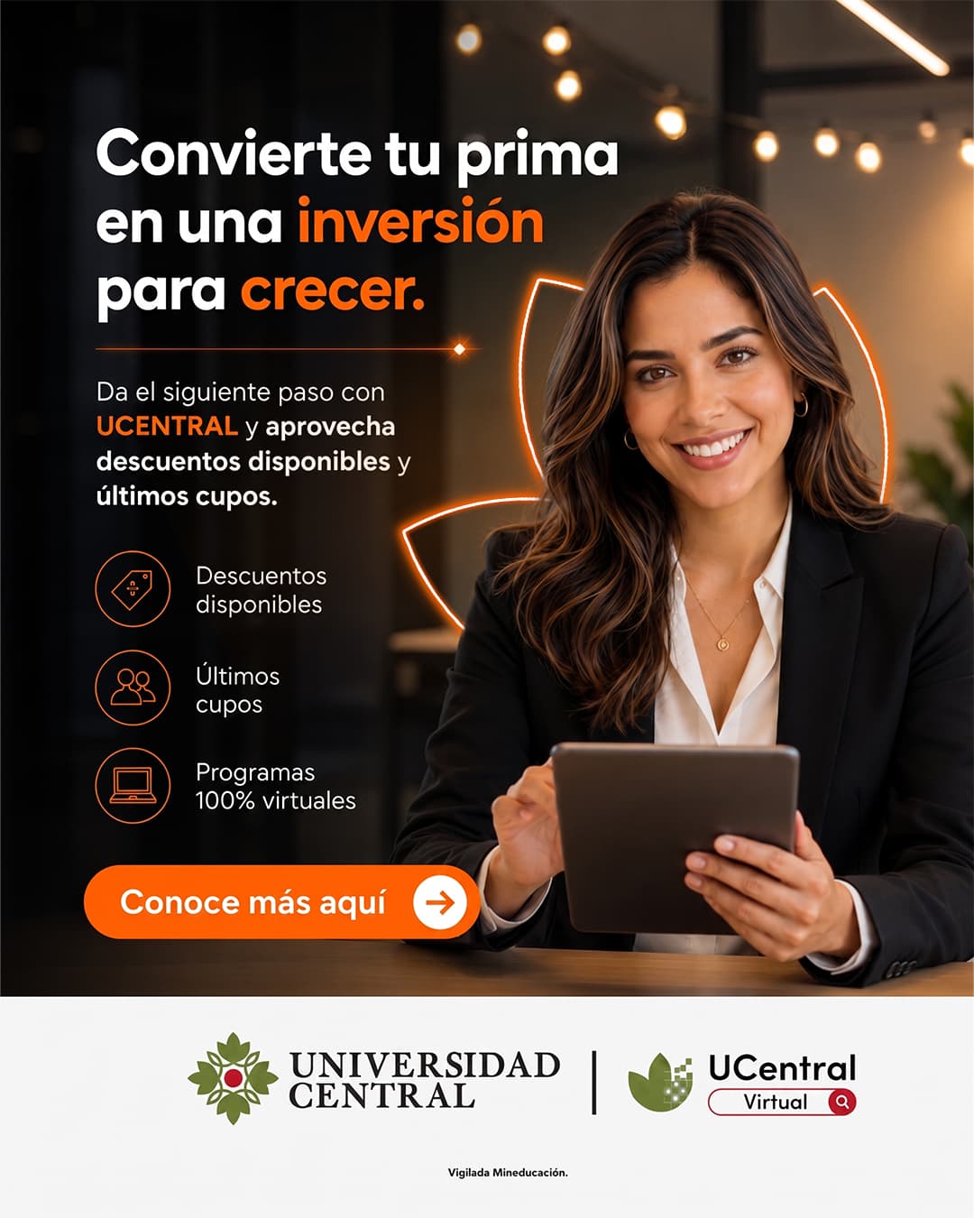 Popup Universidad Central Virtual